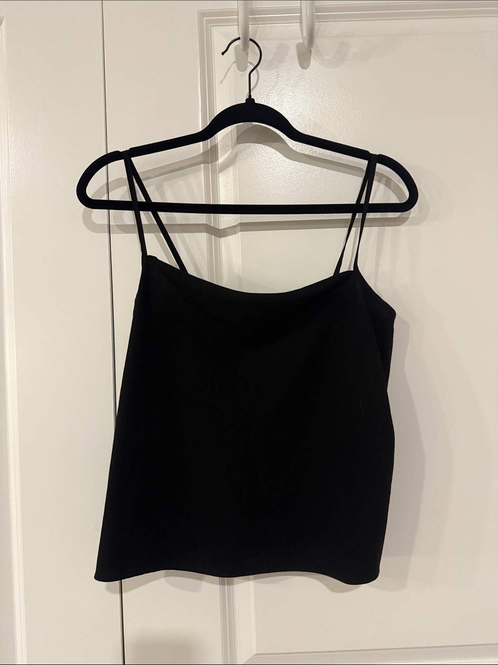 Topshop Black Double-Strap Satin Cami